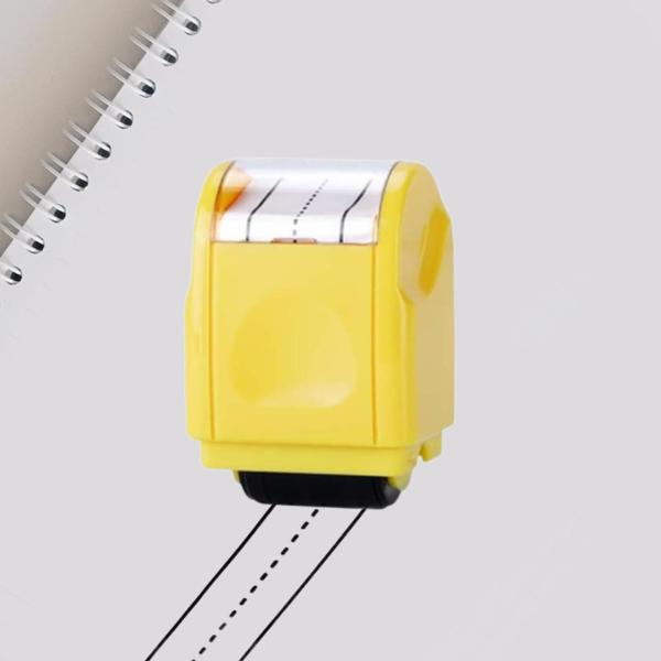 点線の手書き線の練習用ローラー スタンプ 幼稚園の保護者向け ホーム イエロー