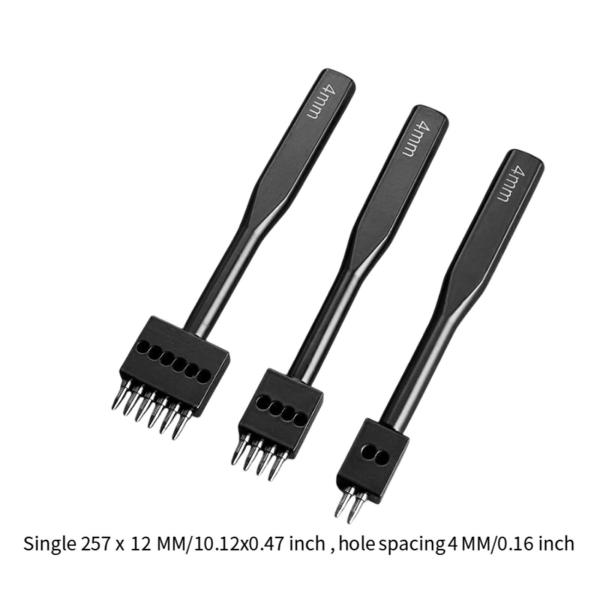レザーホールパンチキット レザークラフト パンチング器具 家庭用初心者向け 4mm