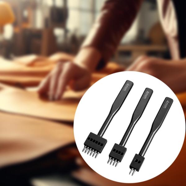 レザーホールパンチキット レザークラフト パンチング器具 家庭用初心者向け 4mm