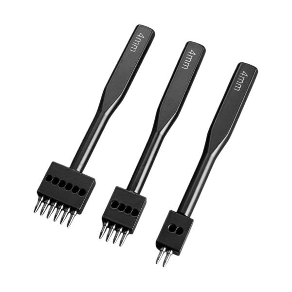レザーホールパンチキット レザークラフト パンチング器具 家庭用初心者向け 4mm