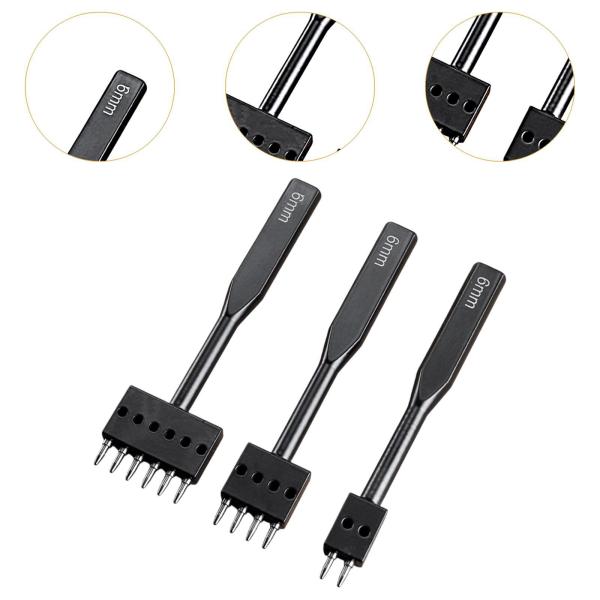 レザーホールパンチキット レザークラフト パンチング器具 家庭用初心者向け 6mm