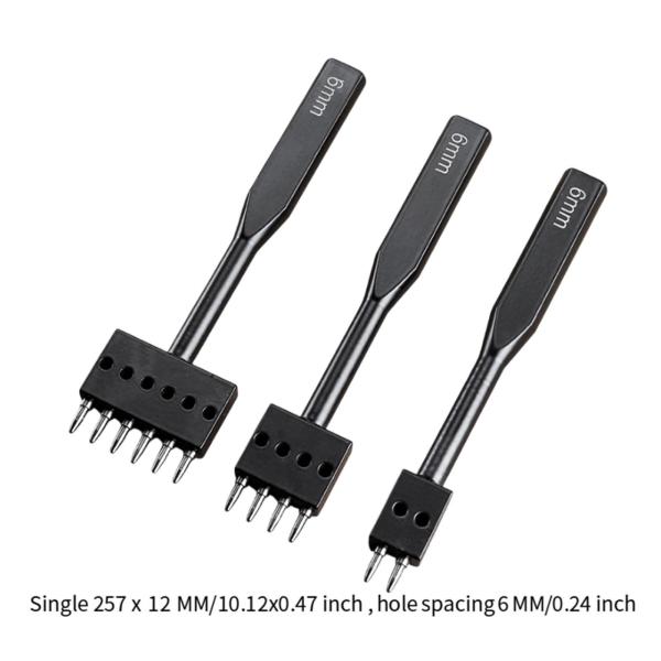 レザーホールパンチキット レザークラフト パンチング器具 家庭用初心者向け 6mm