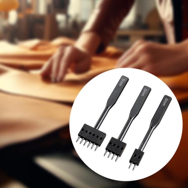 レザーホールパンチキット レザークラフト パンチング器具 家庭用初心者向け 6mm