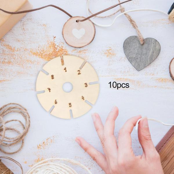 組紐ディスクブレスレットディスクブレスレット編組ブレスレット作成 DIY 直径 8 センチメートル木製ブレスレット編組プレート編組ディスク