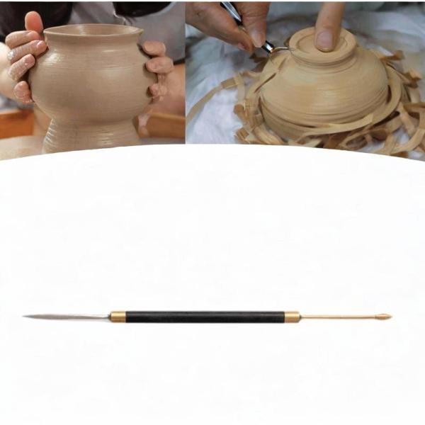 粘土彫刻ツール陶器カッターノンスリップ手作り粘土穴パンチャー陶器彫刻ツール陶器彫刻エンボス加工用