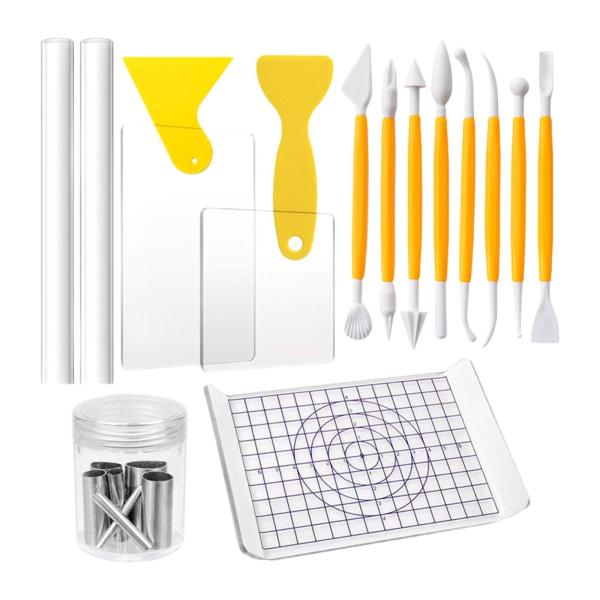 22 個陶器??粘土彫刻ツールセットモデリング粘土ツールアクリルプレスボード用品 DIY 陶器スクレーピングツール成形用