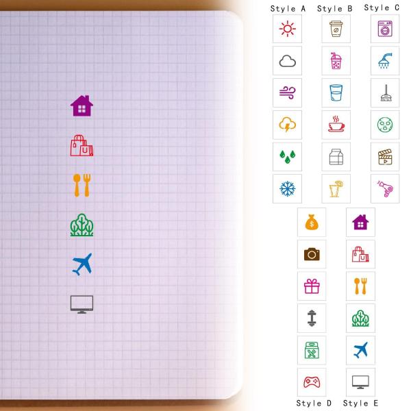 漫画スタンプ多用途 DIY クラフトジャーナリングカード作成日記プランナースタイル A