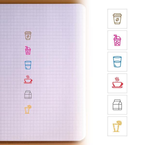 漫画スタンプ多用途 DIY クラフトジャーナリングカード作成日記プランナースタイル B