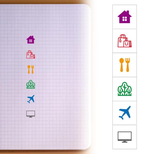 漫画スタンプ多用途 DIY クラフトジャーナリングカード作成日記プランナースタイル E