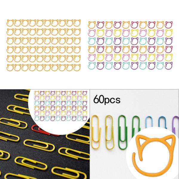 60PCSステッチマーカーDIY猫の耳の縫製マーカー織り織りオレンジ