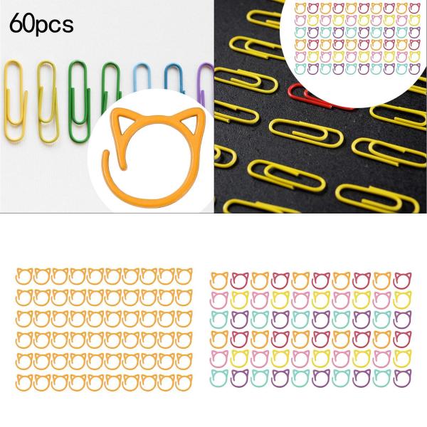 60PCSステッチマーカーDIY猫の耳の縫製マーカー織り織りオレンジ