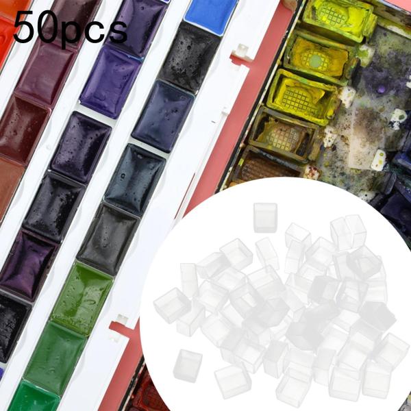 50pcs空の水彩塗料パン絵画パレットのための多機能クラフトクリア