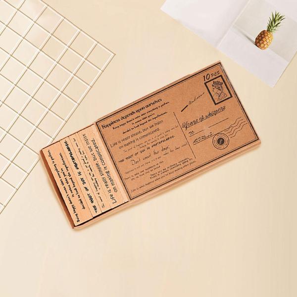 木製スタンプセット 手作り インスピレーションあふれる名言集 文字プロジェクト スタイル B