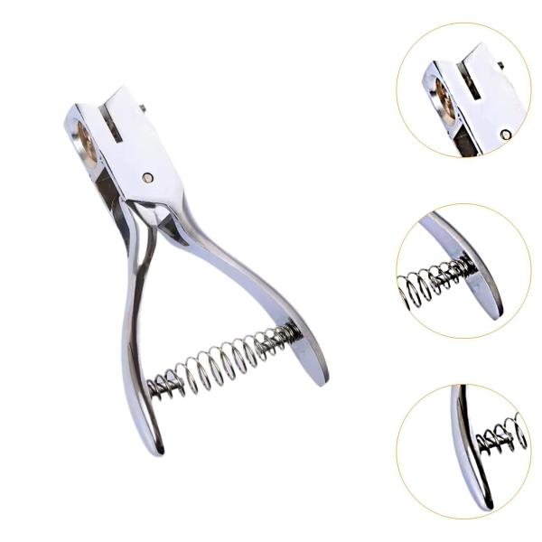 シングルホールプライヤー、カードギフトタグパンチャー、ヘビーデューティーハンドヘルドメタルホールパンチャーオフィス教室カード用紙工芸品