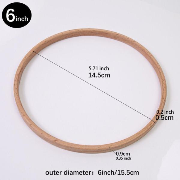 クラフトフープ マクラメフープ 壁掛け用 クラフト用品 6インチ 3個