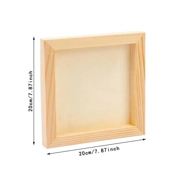 6枚の未完成木製キャンバスパネル 8インチの絵画用キャンバス木製パネルボード