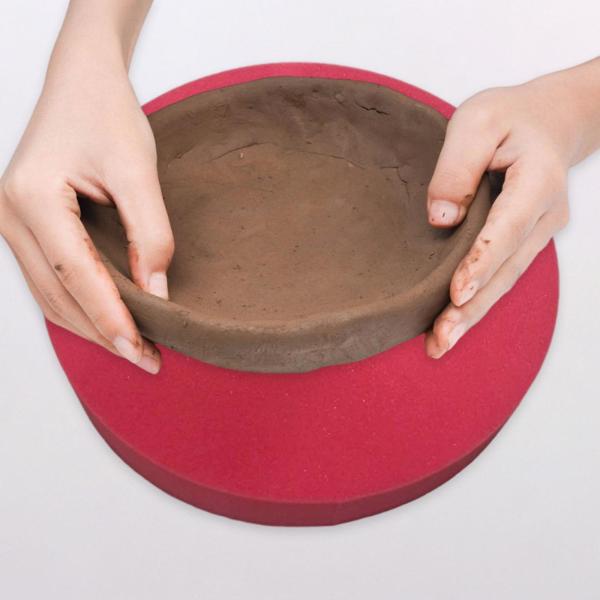 陶器フォームテーブルランナー ラウンド陶器スポンジ ペイントアーティスト用 35cm