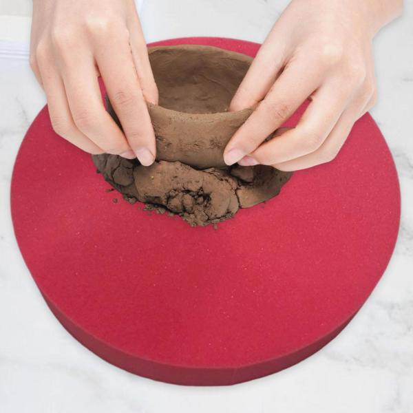 陶器フォームテーブルランナー ラウンド陶器スポンジ ペイントアーティスト用 35cm