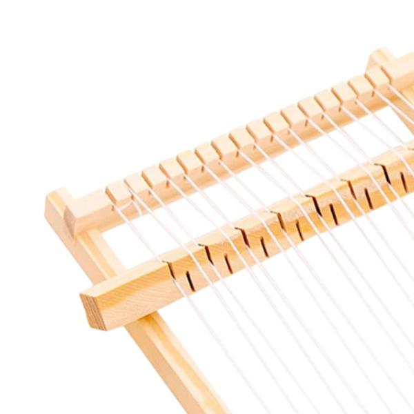 木製織り機キット 織り機 糸付き ポータブル ハンドメイド タペストリー織機 DIY クラフト ニット スカーフ 帽子 ブランケット用
