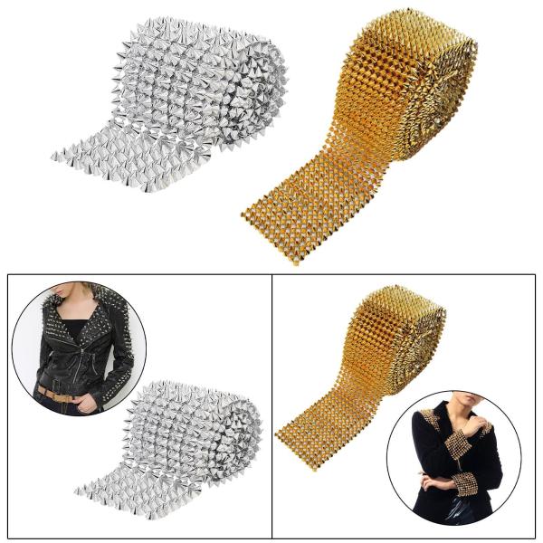 スパイクを縫うDIYプロジェクト 工芸品や衣類用の円錐スパイク シルバー