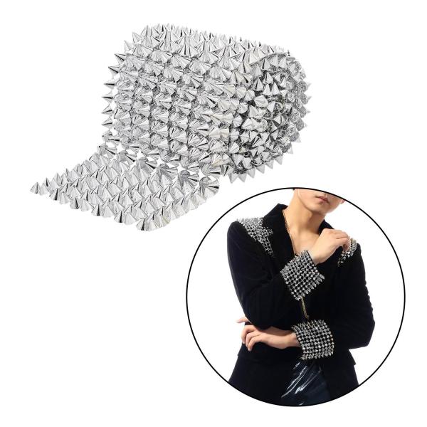 スパイクを縫うDIYプロジェクト 工芸品や衣類用の円錐スパイク シルバー