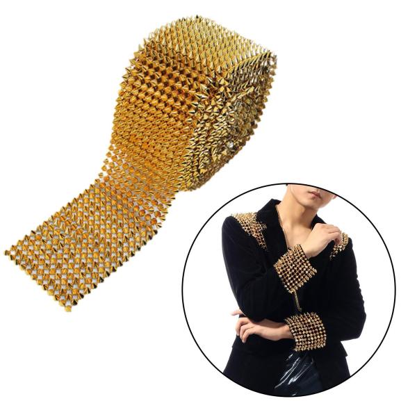 スパイクにステッチを縫い付けるDIYプロジェクト 工芸品や衣類用の円錐スパイク ゴールド