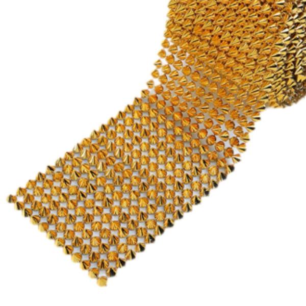 スパイクにステッチを縫い付けるDIYプロジェクト 工芸品や衣類用の円錐スパイク ゴールド