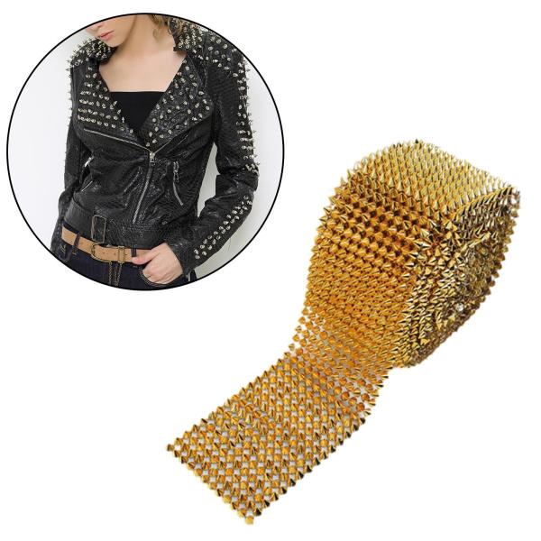 スパイクにステッチを縫い付けるDIYプロジェクト 工芸品や衣類用の円錐スパイク ゴールド