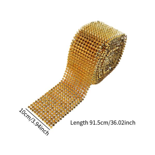 スパイクにステッチを縫い付けるDIYプロジェクト 工芸品や衣類用の円錐スパイク ゴールド