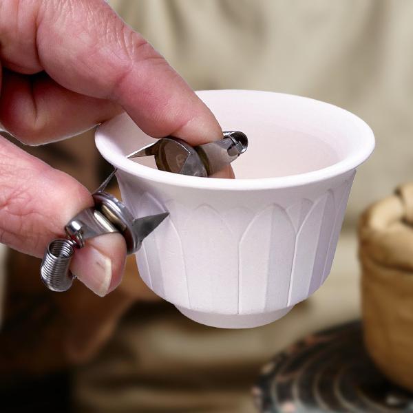 2 個セット 陶器用粘土釉薬クランプ、陶器用釉薬着色クリップ、指先でを塗るクリップ