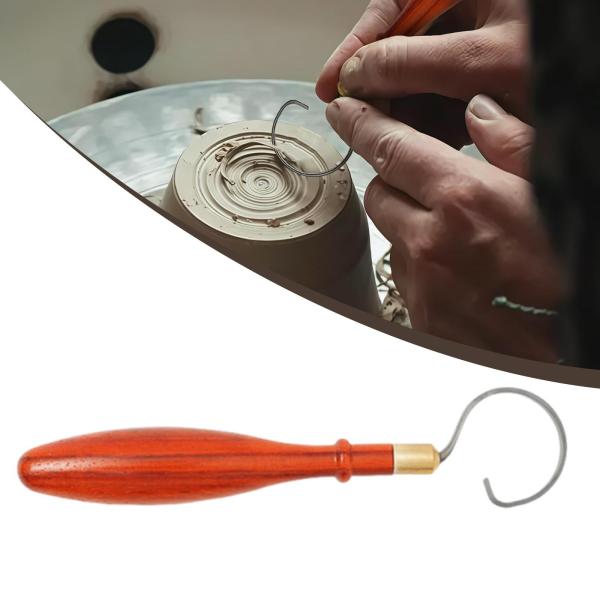 陶芸用トリミング彫刻ツール、彫刻モデリングペン、木製ハンドル木製リボン、アーティストクラフト、趣味家向け