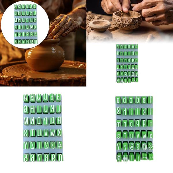 アルファベット粘土スタンプセット DIY ホームセラミック陶芸ツール 再利用可能な文字スタンプ 大文字