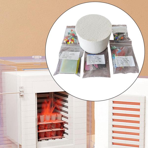 6ピース 電子レンジキット DIY クラフトプロジェクト 手作りコンパクトセラミック 溶解ガラスフュージングツール