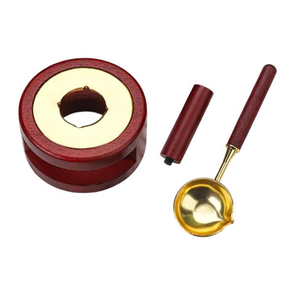 溶解炉スプーンスタンプハンドルキットシールワックスツールアートクラフト文字6.6cmハンドルセット
