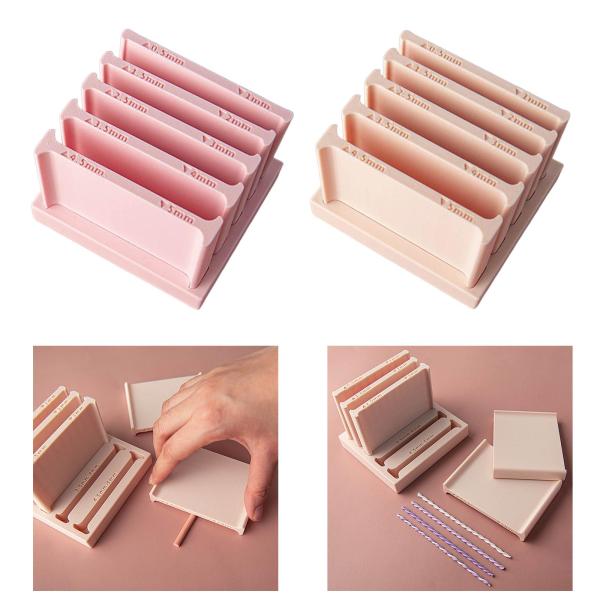 ポリマークレイストリップ押し出しツールプロフェッショナルDIYクラフト両面ピンク