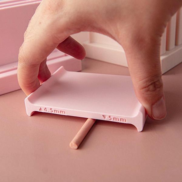 ポリマークレイストリップ押し出しツールプロフェッショナルDIYクラフト両面ピンク