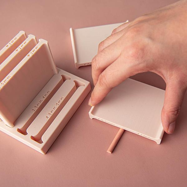 ポリマークレイストリップ押し出しツールプロフェッショナルDIYクラフト両面ベージュ