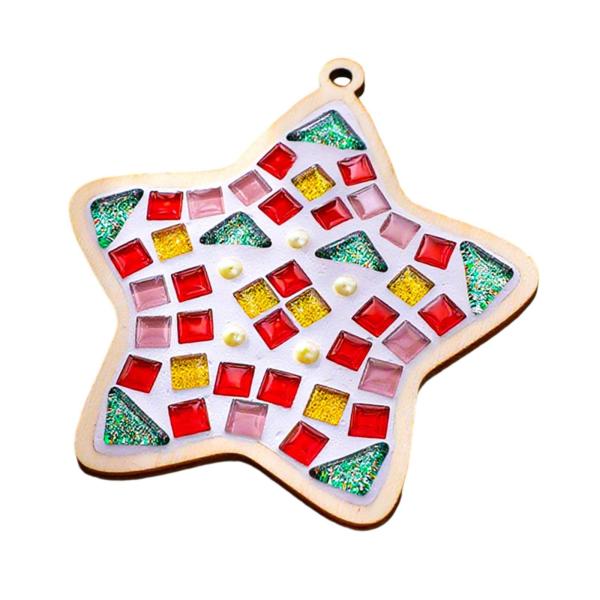 モザイクタイルコースタークラフトキット モザイククラフト ホリデーギフト 木製コースタースター付き