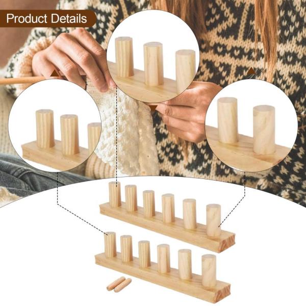 チャンキーブランケット織機 女性用 木製織機フレーム 糸工芸プロジェクト初心者向け 2個