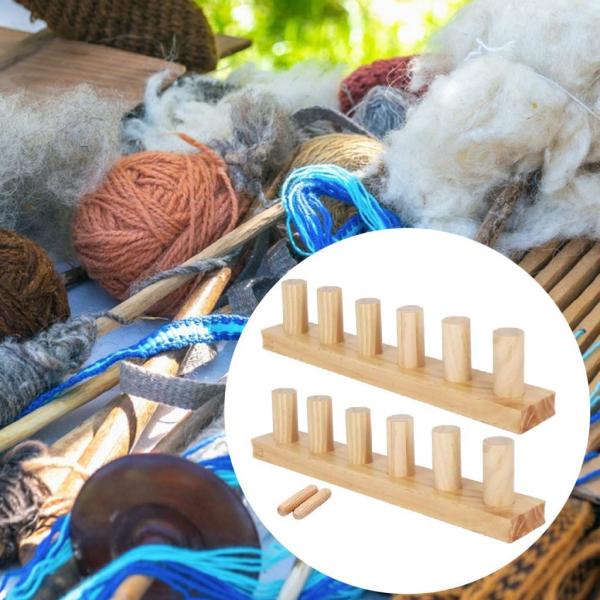 チャンキーブランケット織機 女性用 木製織機フレーム 糸工芸プロジェクト初心者向け 2個