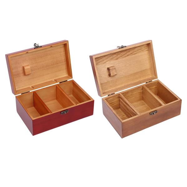 裁縫愛好家のためのレトロな木製裁縫箱家庭用裁縫道具ホルダー木製