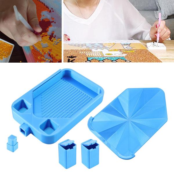 ダイヤモンドペインティングトレイキットオーガナイザーアートメイキングホビーコーナー刺繍ブルー