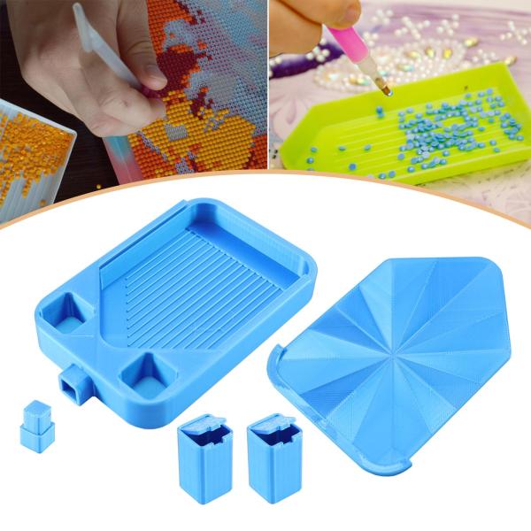 ダイヤモンドペインティングトレイキットオーガナイザーアートメイキングホビーコーナー刺繍ブルー