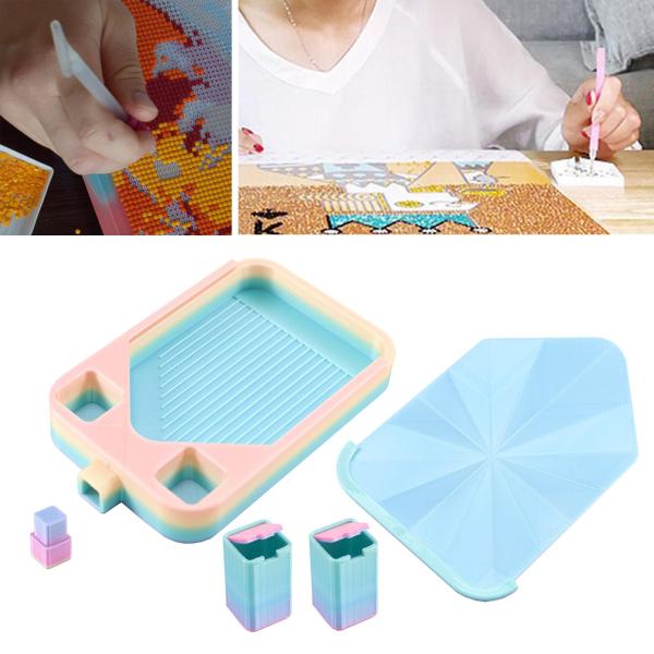 ダイヤモンドペインティングトレイキットオーガナイザーアートメイキングホビーコーナー刺繍カラフル