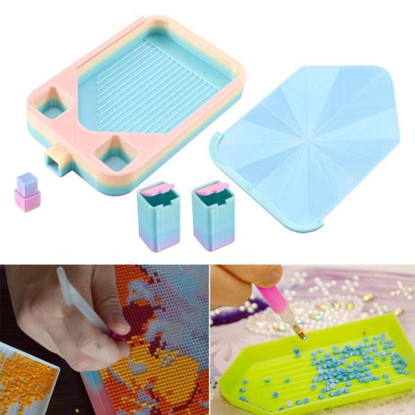 ダイヤモンドペインティングトレイキットオーガナイザーアートメイキングホビーコーナー刺繍カラフル