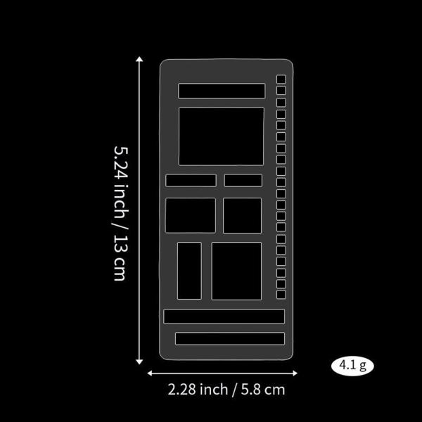 9 個 ジャーナルステンシル DIY 描画テンプレート 目標 多機能 ToDo リスト 再利用可能なプランナー トラッカー テンプレート ホリデーカー