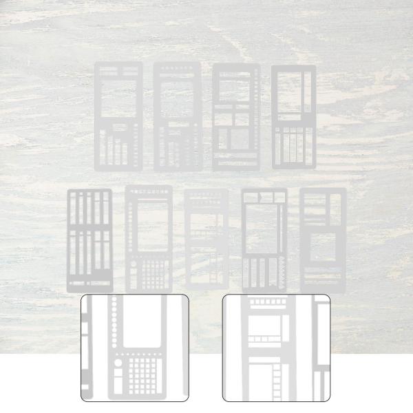9 個 ジャーナルステンシル DIY 描画テンプレート 目標 多機能 ToDo リスト 再利用可能なプランナー トラッカー テンプレート ホリデーカー