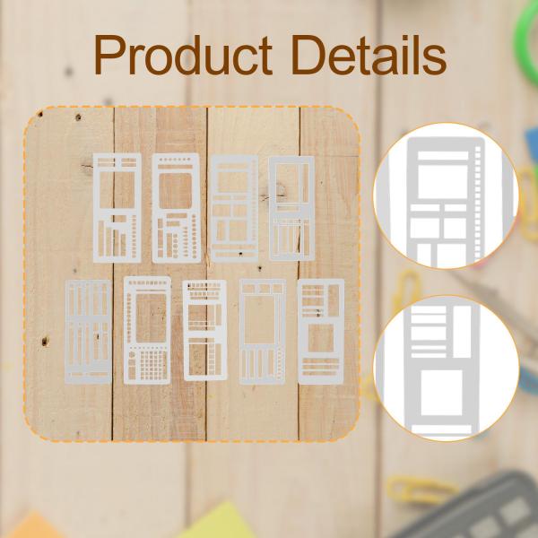 9 個 ジャーナルステンシル DIY 描画テンプレート 目標 多機能 ToDo リスト 再利用可能なプランナー トラッカー テンプレート ホリデーカー