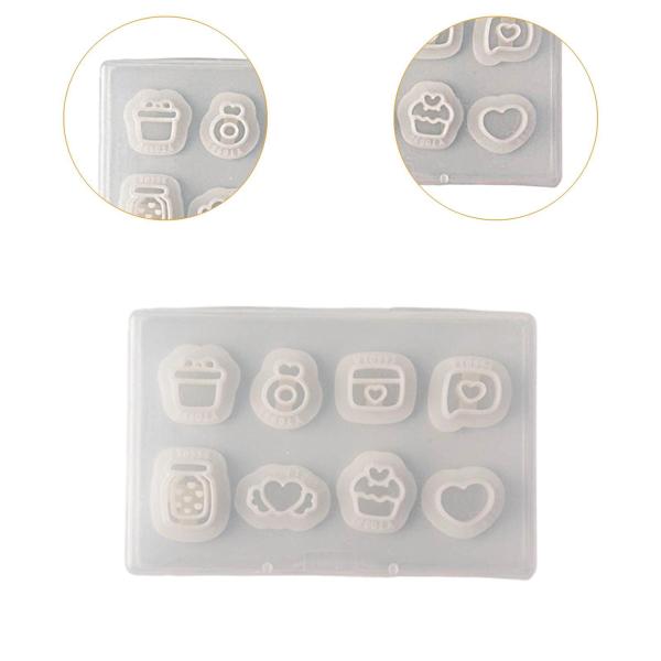 ミニチュアポリマークレイフォーム粘土ツール丈夫な再利用可能なギフトイヤリング作成キットアクセサリークラフトバレンタインデーヘアクリップ