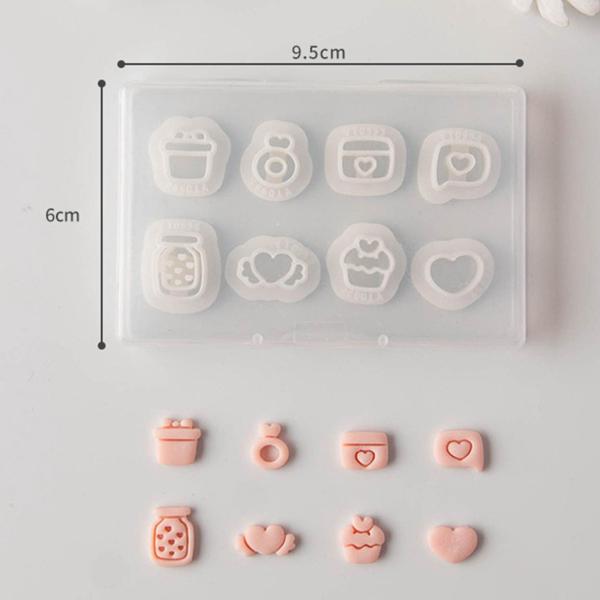 ミニチュアポリマークレイフォーム粘土ツール丈夫な再利用可能なギフトイヤリング作成キットアクセサリークラフトバレンタインデーヘアクリップ